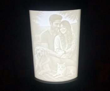 מנורת לילה עם תמונה - גלילי רגיל